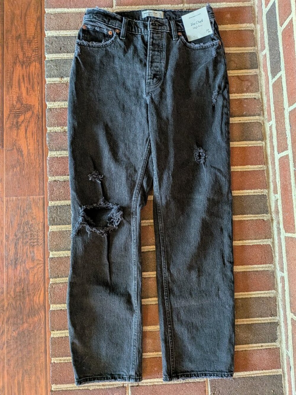 Abercrombie & Fitch Dad Rise Black Jeans